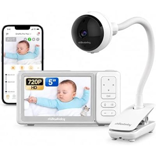 CHILLAX Baby Monitor with Camera and Audio, No WiFi/WiFi Optional, with App