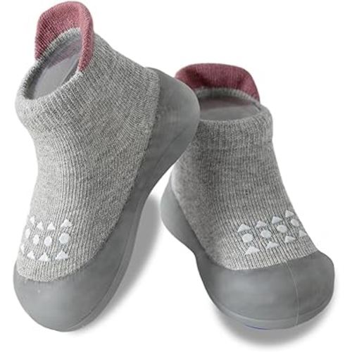 Hstyle Baby Sock Shoes Toddler Boys Walking Shoes Infant Slippers Sneakers | Non-Slip,Soft Rubber Sole,Lightweight,1st Birthday Gifts for Baby Boys Girls