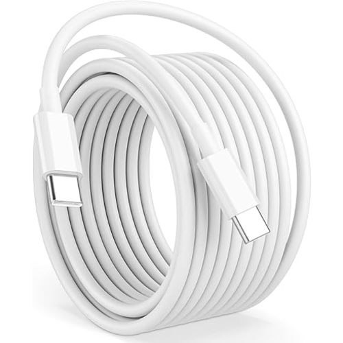 Cabepow 15FT USB C to USB C Cable, 60W USBC to USBC Cord, Extra Long Type C to Type C Fast Charging Cable for iPhone 17 16 15 Pro Plus Pro Max, Galaxy S25 S24, iPad Pro/Air, MacBook Pro/Air and More