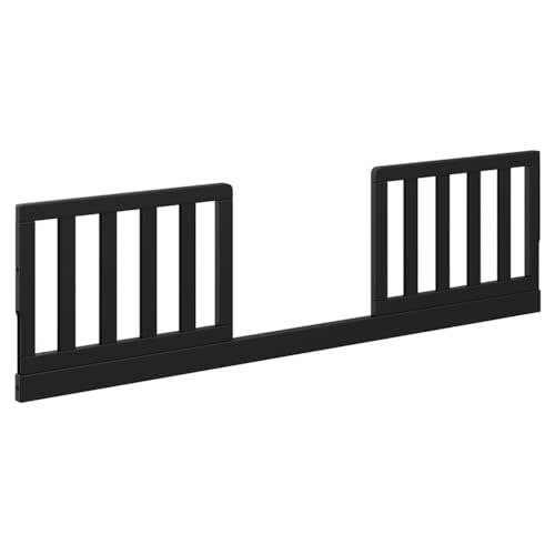 Graco Storkcraft Toddler Safety Guardrail Kit with Slats (Black) – GREENGUARD Gold Certified, Converts Compatible Storkcraft Crib to Toddler Bed, Kit Includes 2 Guardrails