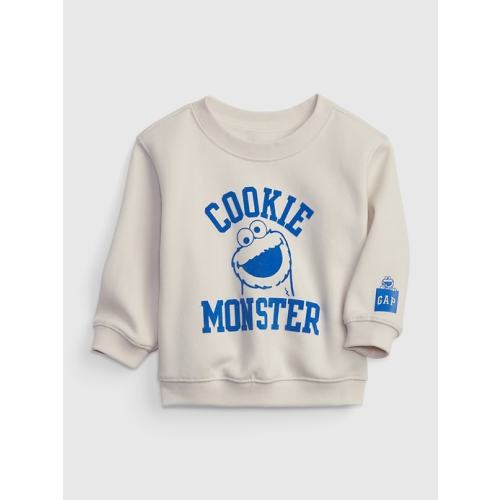 babyGap | Sesame Street Graphic Sweatshirt in birch beige, size: 0-3 M