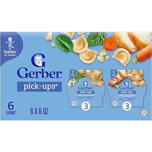 Gerber Toddler Food, Ravioli Multipack, Gerber Pick-Ups, Baby Led Feeding, Variety 6PK