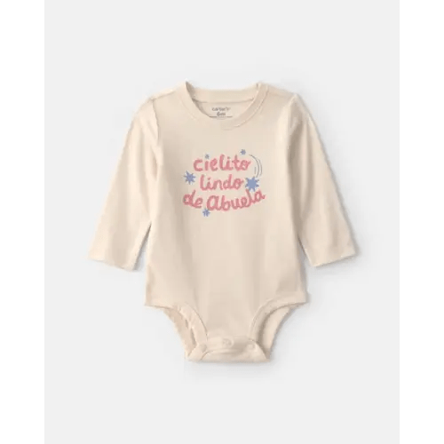 Baby Girl 'Cielito Lindo De Abuela' Long-Sleeve Graphic Bodysuit - Cream | Carter's