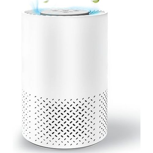 Air Purifier for Home, Baby, Dorm Room - Portable Desktop Air Cleaner for Home - Small HEPA Air Purifier for Bedroom, Baby Room, Dorm, Home Office Desktop with UV light & Ionizer - InvisiClean Stella