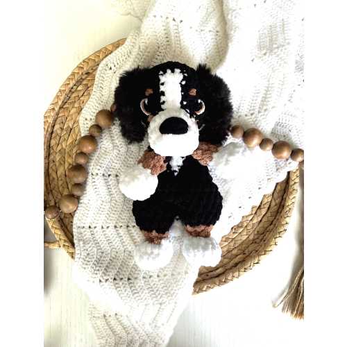 Crochet CUSTOM  Bernese Mountain Dog lovey, Bernese Mountain Dog lover gift, berner dog, Bernese mountain dog plush,