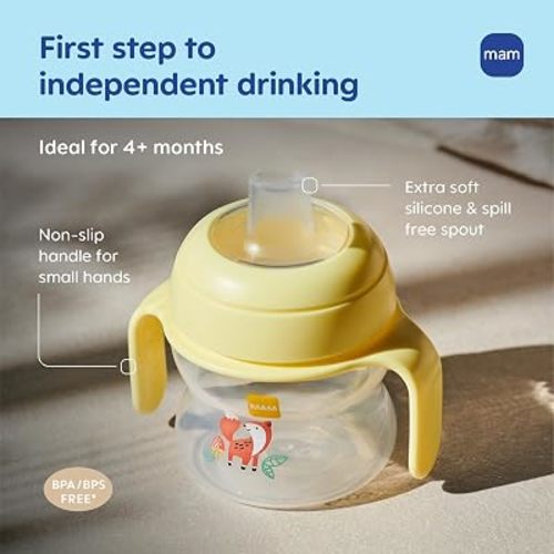 MAM 5oz Starter Sippy Cup, Extra-Soft Spill-Free Spout 4+ Months, 1 Pk