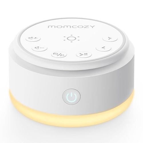 Momcozy Sound Machine for Baby-20 Soothing Sounds & Touch Warm Light Portable White Noise for Kids & Adults for Sleeping Timer and Memory | Ideal Travel Companion & Nursery Must-Have