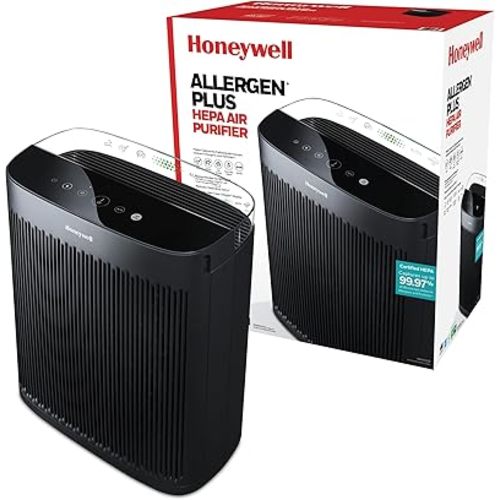 Honeywell HEPA Air Purifier for Home and Extra Large 2423 Ft² Rooms, Black