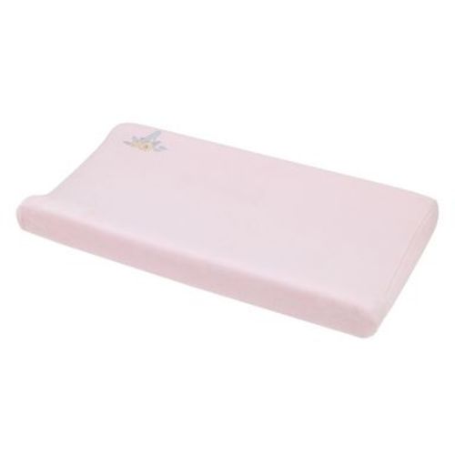 NoJo Disney Sweet Princess Pink and Light Blue Appliqued Glass Slipper Contoured Changing Pad Cover