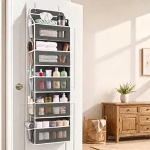 5-Tier Fabric Organizer, Behind-Wardrobe-Door Hanging Bag for Underwear & Socks Categorization, Home Room Storage Solution That Meets Needs, Meets Storage Needs,back to school,dorm essentials,home decor,home essentials - TikTok Shop