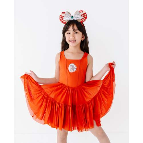 Moana (KIDS) | Burnt Orange Mesh DRESS – Made By Molly
