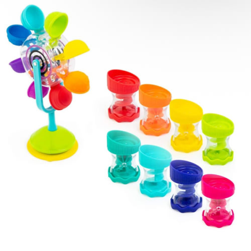 Sassy Whirling Wheel Waterfall & Rain Barrel Connecting Tubes - 9Piece Set - Ages 6+ Months