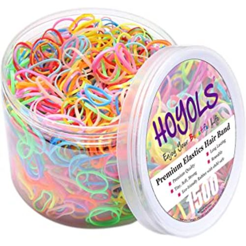 HOYOLS Baby Hair Ties Hair Rubber Bands for Toddler Infants Kids Girls Thin Small Hair Elastics TPU 1500 Piece Pack