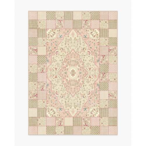 Playful Patchwork Pink Rug | Ruggable US