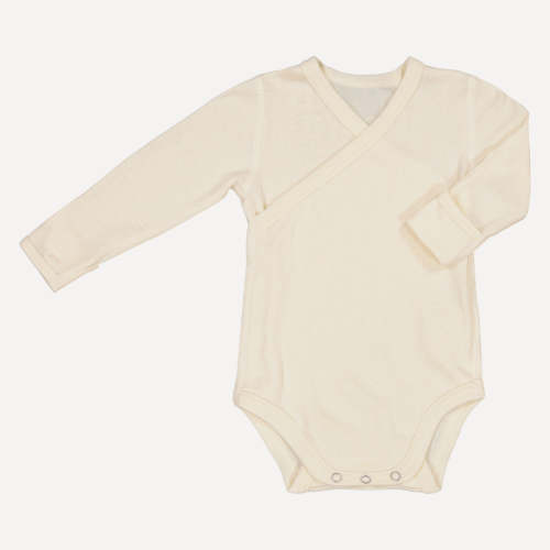 silkwool long-sleeved baby bodysuit