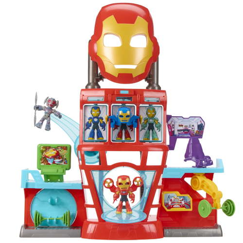 Marvel Iron Man and His Awesome Friends Iron Quarters Boys & Girls Electronic Playset for Kids ages 3 and up