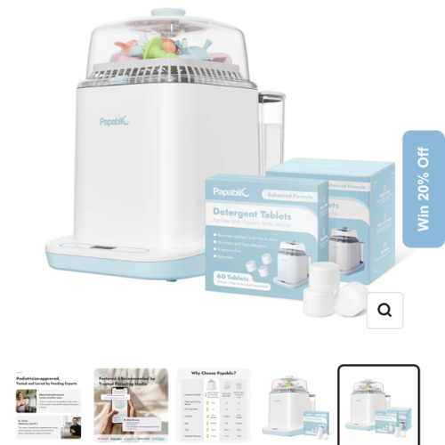 Baby Bottle Washer Sterilizer and Dryer All in One Bottle Cleaner