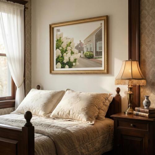 Nantucket Fine Art Photography Print, New England Coastal Wall Art, Hydrangea Cottage Decor, Beach House Print, Gift for Ocean Lovers