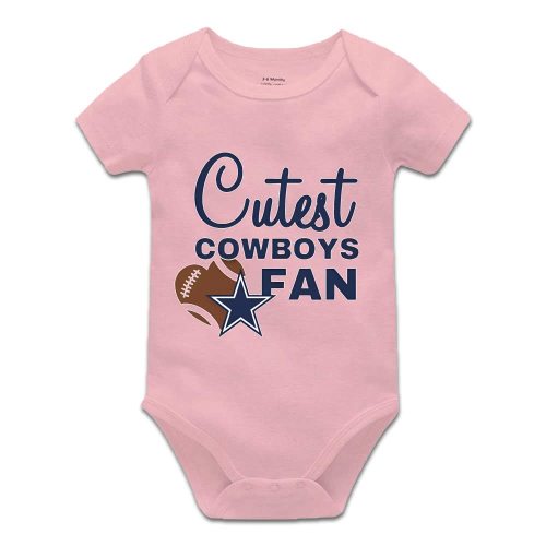Cutest Cowboys Fan Infant Bodysuit Football Jumpsuit Rompers