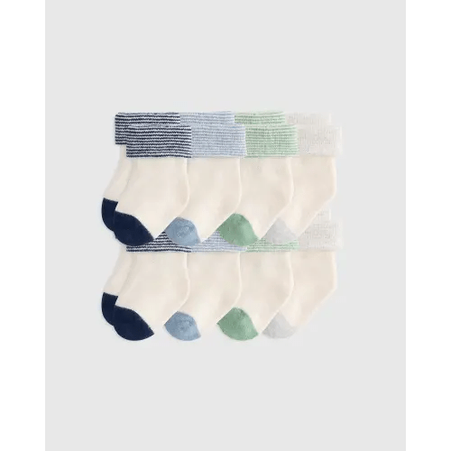 Organic Cotton Fold Over Socks 8-Pack - Baby