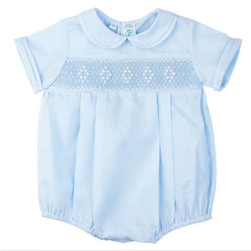 Smocked Embroidered Diamond Creeper | Newborn Baby Clothes | Coming Home Outfit |Feltman Brothers