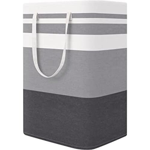 StorageRight Large Collapsible Laundry Basket Hamper with Easy Carry Handles,Freestanding Clothes Hampers for Laundry, Bedroom, Dorm, Towels, Toys, 75L, Gradient Grey