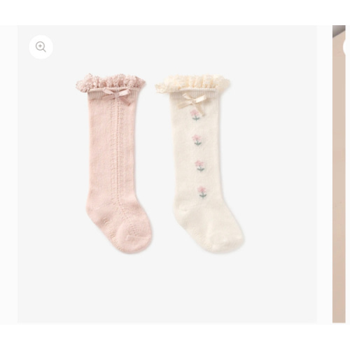 Floral Knee-high Non Slip Baby Socks 2 pack