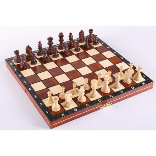 10.5" Magnetic Wooden Travel Chess Game
