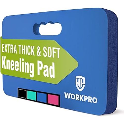 WORKPRO Extra Thick Kneeling Pad, Soft Foam Cushioning for Knee, Large Foam Kneeler Mat for Gardening, Bathing Baby, Workout Supplies, 17.5 x 11 x 1.5 in, Blue