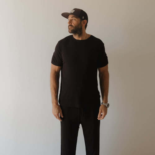 family matching pajama | Ribbed Black Men's Bamboo Set – Milk & Baby