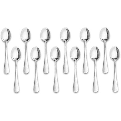 Demitasse Espresso Spoons,12-piece Mini Coffee Tiny Stainless Steel Spoons Bistro Small Spoons for Dessert, Tea, Appetizer(4.7Inch)…