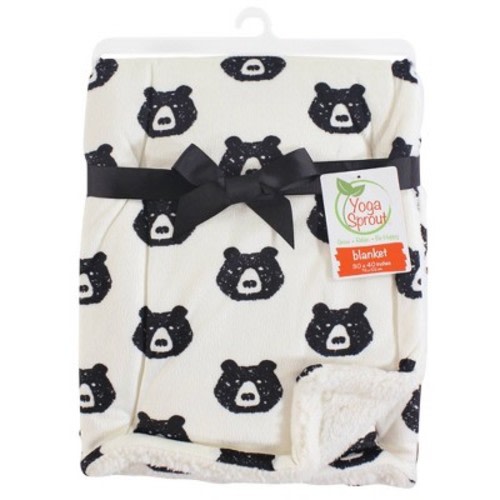 Yoga Sprout Unisex Baby Mink and Sherpa Plush Blanket