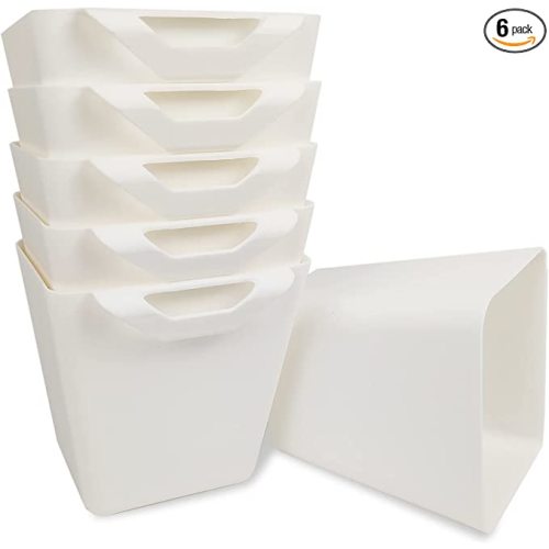 6 Pack Hanging Cup Holder Rolling Cart Organizer Accessories Trolley Basket Storage Hanging Bucket Hanging Container for Kids