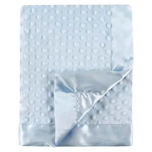 Hudson Baby Infant Boys Plush Mink Blanket, Powder Blue, One Size