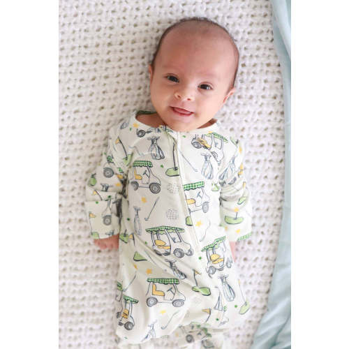 Country Club Cuties Zipper Footie | Blue