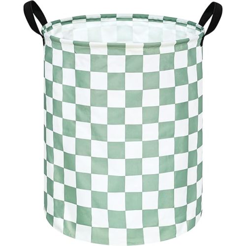 Sage Laundry Basket Kids Hamper Gifts Storage Basket Toys Box Large Canvas Collapsible Organizer Bins for Home/Dorm/Kitchen/Pet/Office/Closet/Shelf/Gift Baskets