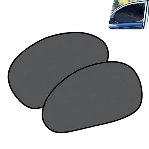 2 PCS Baby Car Window Sun Shades, Suction Cup Mesh Sun Visor, UV Rays Glare Sunlight Blocker, Fit Driver Passenger Rear Side Windows, Universal Auto Interior Accessory (Black)