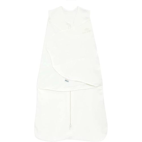 HALO 100% Cotton Sleepsack Swaddle, 3-Way Adjustable Wearable Blanket, TOG 1.5, Cream, Preemie, Birth-5lbs