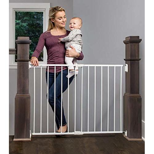 Regalo 2-in-1 Extra Wide Stairway and Hallway Walk Through Baby Safety Gate with Mounting Kit