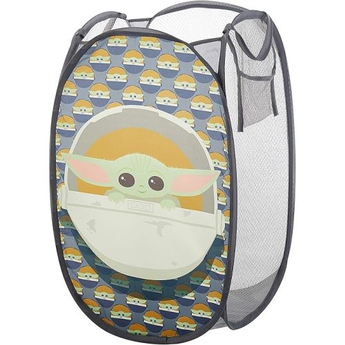 Star Wars, The Mandalorian Pop Up Hamper Featuring The Child with Durable Carry Handles, 24" H x 23" W X 2" CM
