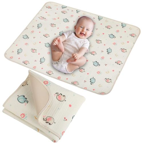 Baby Diaper Changing Pad,Reversibie 2-in-1 Portable Changing Mat