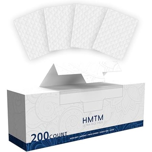 Cotton Pads, 100% Pure Cotton and Lint Free, 200 Count. Cotton Rounds for Face, Natural for Makeup Remover, Nail Polish Remover, Suitable for All Skin Types (200 Count (Pack of 1)