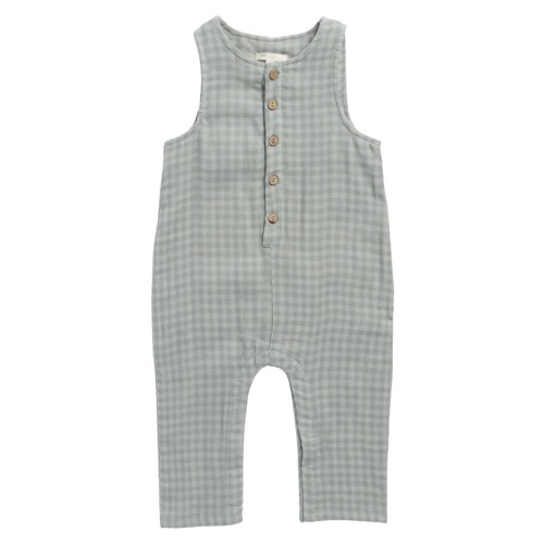 Gingham Sleeveless Cotton Romper