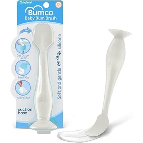 Bumco Diaper Cream Spatula - BPA-Free Diaper Bag Essentials, Soft Butt Spatula Baby, Mom-Invented Butt Paste Spatula, Bumco Diaper Cream Spatula, Flexible Diaper Cream Applicator, Bumco Baby Bum Brush
