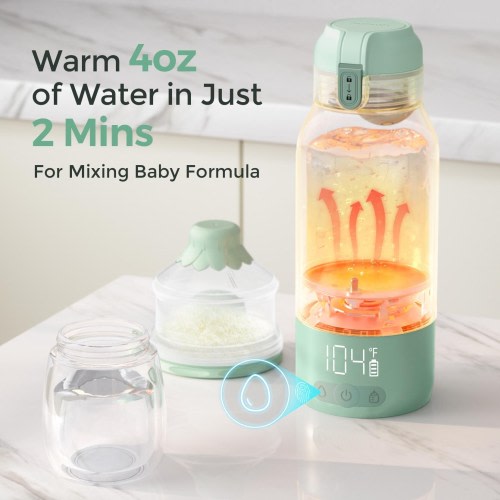 Superfast Portable Breast Milk & Water Warmer for Travel - Green - No Size
