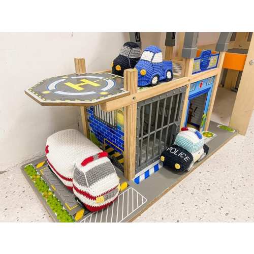 Crochet Vehicle Toy, Fire Truck Crochet, Police Car and Taxi Crochet, Car Plush, Ambulance, Montessori Toy, Nursery Decor, Amigurumi Car Toy