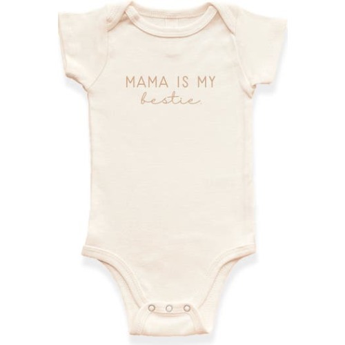 Mama Is My Bestie - Organic Short Sleeve Baby Bodysuit, 3-6M