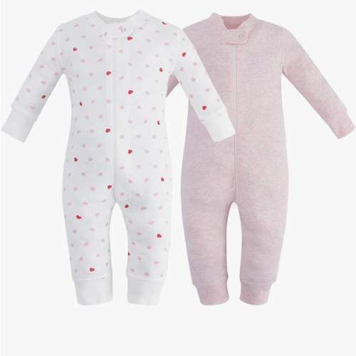 Owlivia Organic Cotton Baby Boy Girl Zip up Sleep N Play, Footless, Long Sleeve