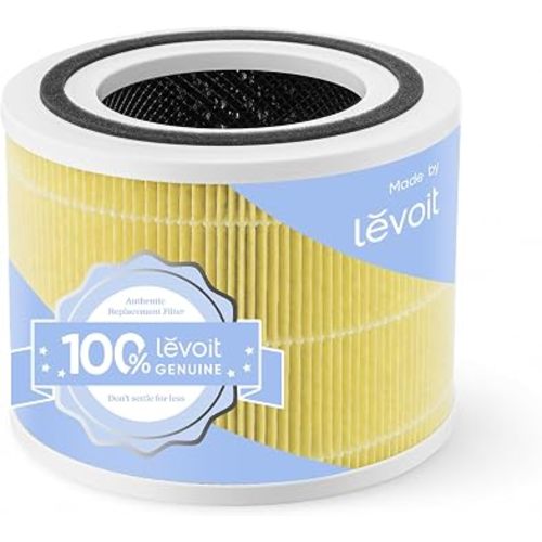 LEVOIT Core 300-P Replacement Filter Air Purifier Pet Allergy, Genuine Core300S-P Filters, Supports HEPA Sleep Mode, High-Efficiency Activated Carbon, Core 300-RF-PA, Yellow, 1 Pack