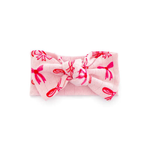 Pink Bows / Organic Pointelle Bow